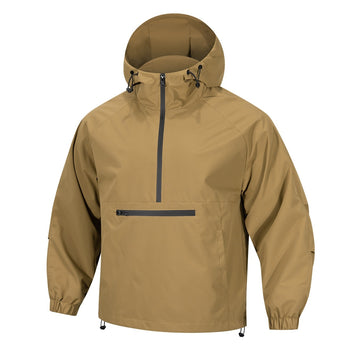 Men's Korean-style Loose Half-zip Hooded Sweater Jacket